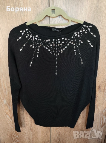 ORSAY нов с етикет пуловер с камъни, снимка 4 - Блузи с дълъг ръкав и пуловери - 53446384