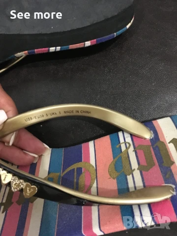 Juicy Couture Black Label чехли на платформа 39, снимка 7 - Чехли - 50839360