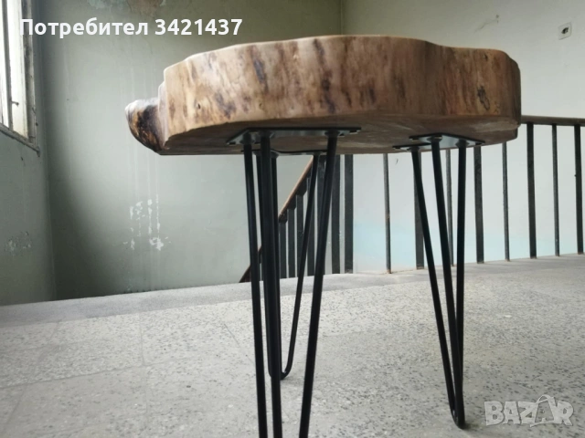 Холна маса от шайба орех , снимка 3 - Маси - 53615307