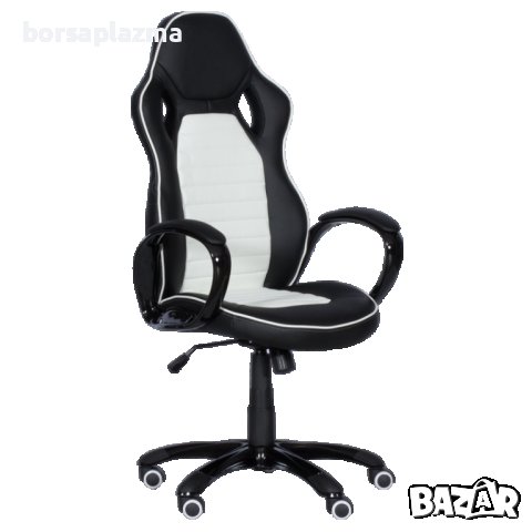 Геймърски стол Carmen 7502 - бял-черен ПРОМО, снимка 1 - Столове - 39166133