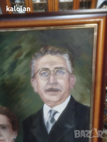 Стари авторски маслени портрети. Подписани испански творби . Трите са на един автор. Масло на платно, снимка 8 - Картини - 51326186