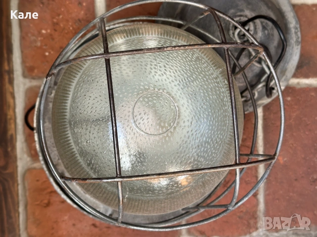 Индустриална лампа масивна полилей за таван бронирана винтидж, снимка 6 - Лампи за таван - 53162200