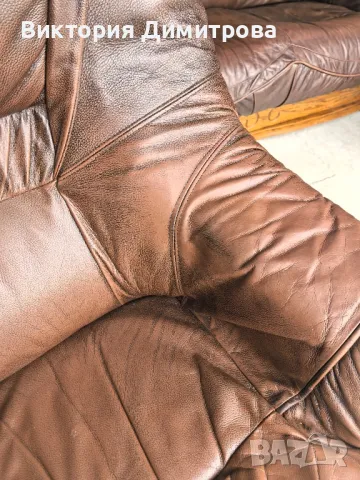 Комплект: Триместен диван + 2 фотьойла , снимка 6 - Дивани и мека мебел - 49691067