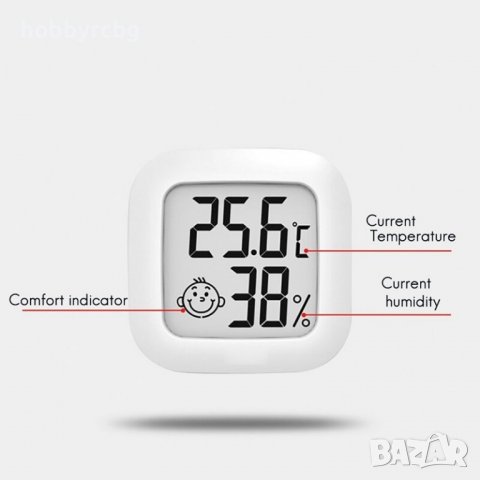 Стенен мини термометър с влагомер, снимка 6 - Друга електроника - 38940851