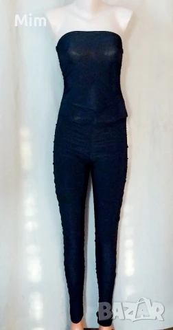 S/M Черен еластичен гащеризон , снимка 3 - Гащеризони - 50922808