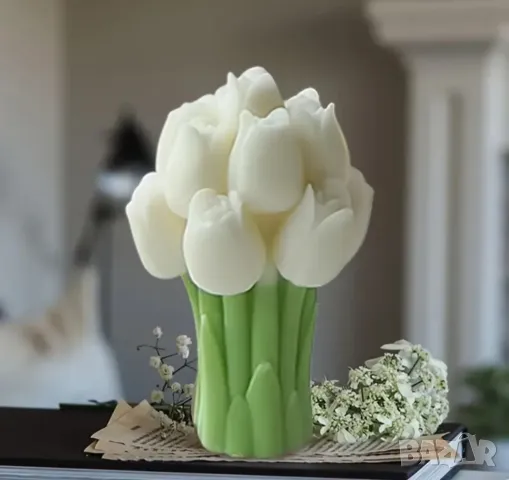 Молд букет лалета голям НАМАЛЕН, снимка 4 - Форми - 48789948