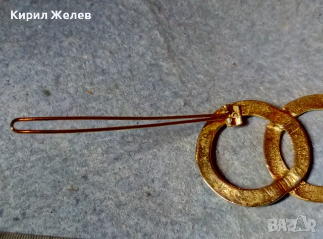 СТАРА ПОЗЛАТЕНА АЖУРНА ВИНТИДЖ АРТ СТИЛ ФИБА ШНОЛА 48889, снимка 5 - Антикварни и старинни предмети - 48160278