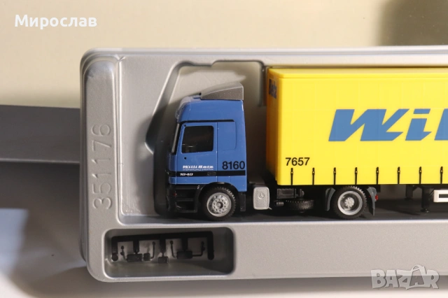 HERPA H0 1/87 MERCEDES ACTROS WILLI BETZ КАМИОН МОДЕЛ, снимка 3 - Колекции - 53669924