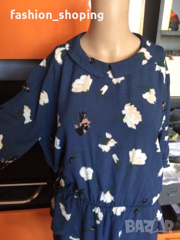 Флорална Рокля Ganni, размер L, снимка 2 - Рокли - 35693330