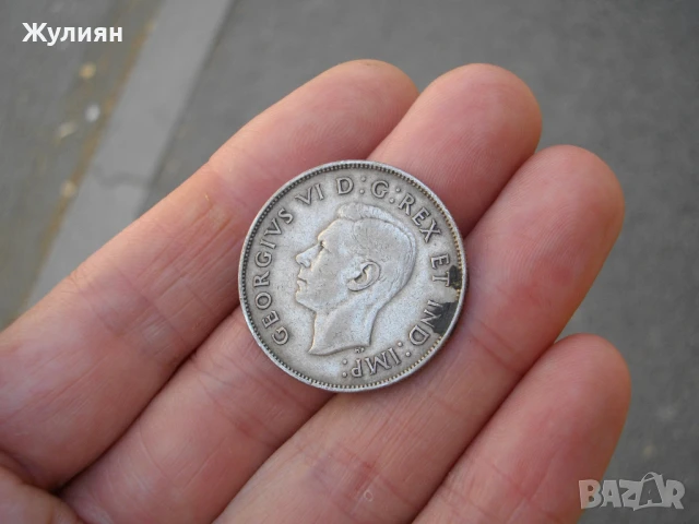 50 CENTS 1942 CANADA СРЕБРО , снимка 7 - Антикварни и старинни предмети - 50917500