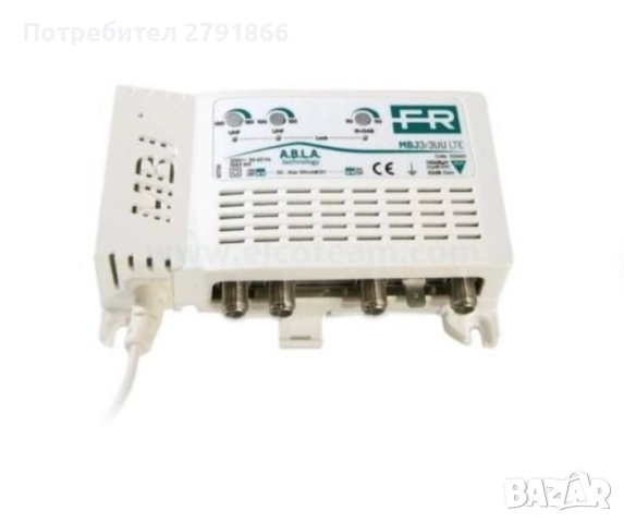 Fracarro 3IN 3+DAB UU T2 32dB до 120 dBμV TV централа 223616, снимка 2 - Части и Платки - 52204365
