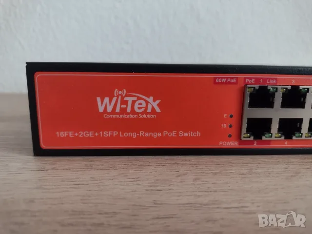 Wi-tek WI-PS518G  POE switch нов, снимка 4 - Суичове - 56111142