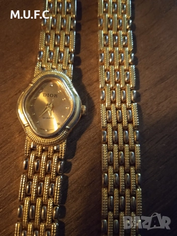 Часовник DIOR 24k позлатен.Уникален, снимка 13 - Дамски - 53099318