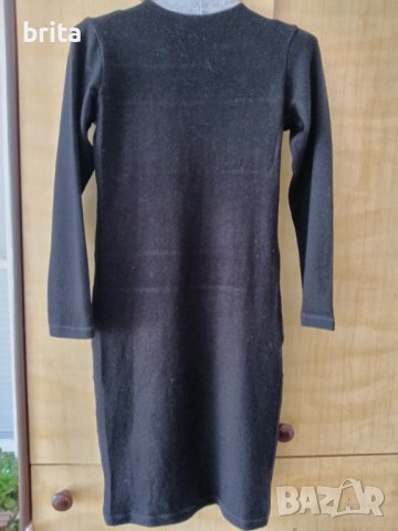 Черна трикотажна рокля С-ка, снимка 4 - Рокли - 44447181