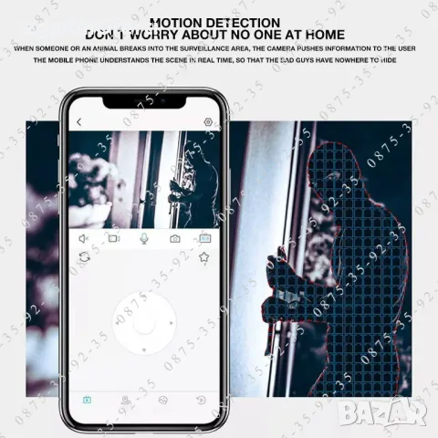 5MP WiFi камера. Куполна PTZ CAMERA Външна ВОДОУСТОЙЧИВА Wi-Fi въртяща, снимка 9 - IP камери - 49535830
