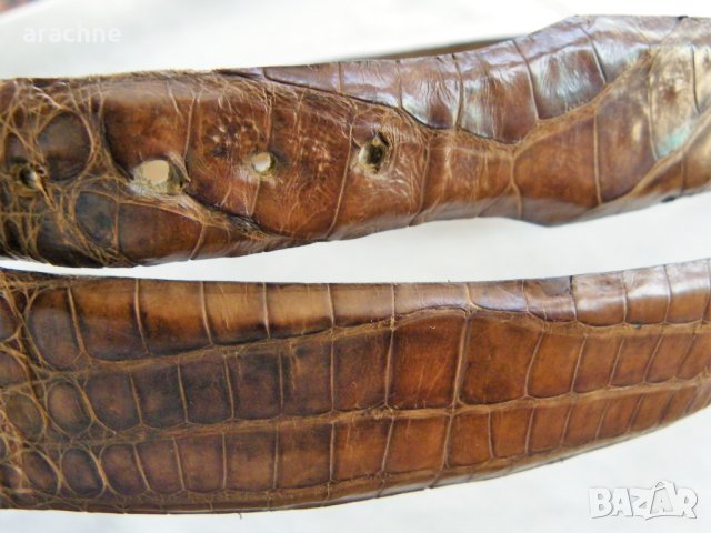 Дамски колан от естествена крокодилска кожа, снимка 7 - Колани - 40787905