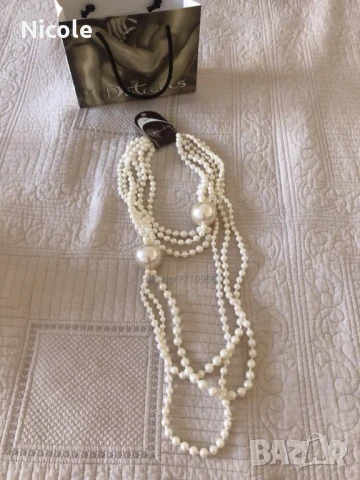 Перлено колие в оригинална опаковка, ново, снимка 4 - Колиета, медальони, синджири - 50861872