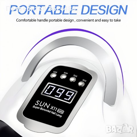 4106 Професионална UV/LED лампа за маникюр, снимка 4 - Продукти за маникюр - 42499595