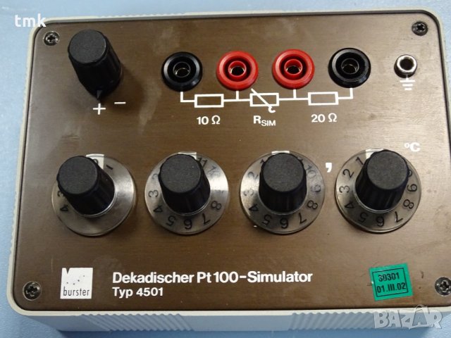 симулатор Bursher Decadischer Pt 100 - Simulator 4501, снимка 2 - Други машини и части - 34100122