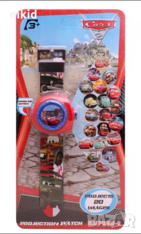 Макуин маккуин McQueen cars колите 3D детски часовник прожектор