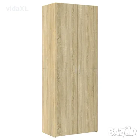 vidaXL Шкаф за съхранение, дъб сонома, 70x42,5x225 см, инженерно дърво, снимка 5 - Бюфети - 56146889