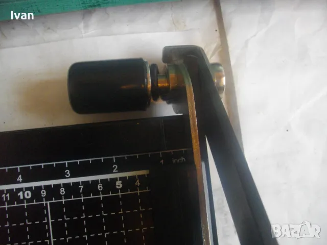 ФОРМАТ А4 НОВА НЕМСКА ОРИГИНАЛНА ГИЛОТИНА РЕЗАЧКА ЗА ХАРТИЯ МАСИВНА ЖЕЛЯЗНА ИЗЦЯЛО РЕЖЕ ДЪЛЖИНА 30см, снимка 12 - Други инструменти - 49454520