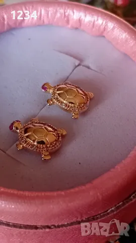 Нови златни обеци костенурки