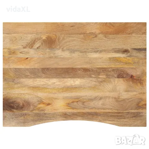 vidaXL Плот за бюро с извивка 100x80x2,5 см грубо мангово дърво масив