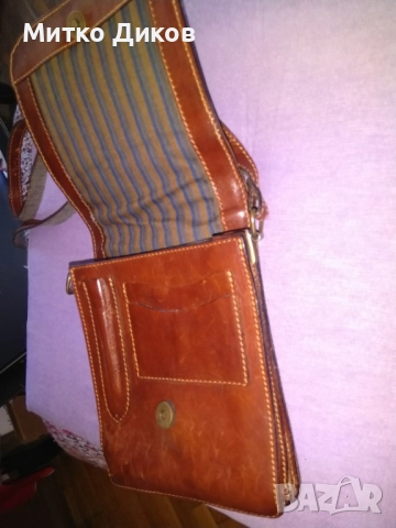 Мъжка чанта за през рамо маркова на L.Credi естествена кожа 21х17х7см, снимка 6 - Чанти - 51515385