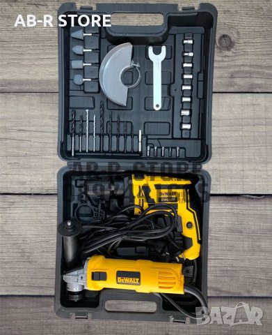 Комплект Ъглошлайф и Бормашина DeWalt / Девалт 1100W, снимка 3 - Бормашини - 41170255