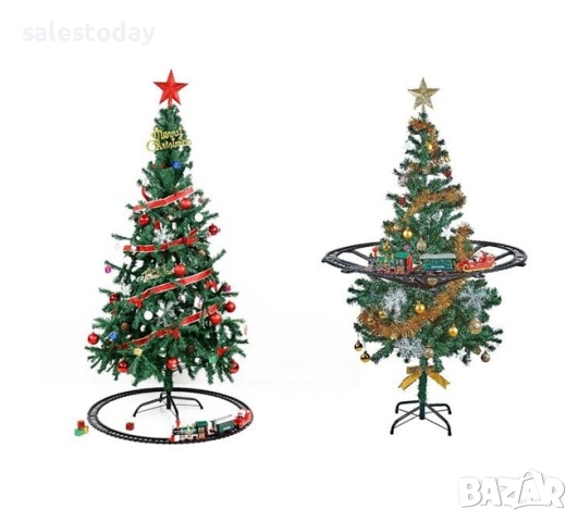 Коледен влак с релси за елха+ светлина и звук, 30части