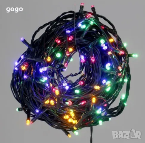 Коледни лампички Кристал с удължител 10 метра , 100 лампи, снимка 2 - Декорация за дома - 47932135