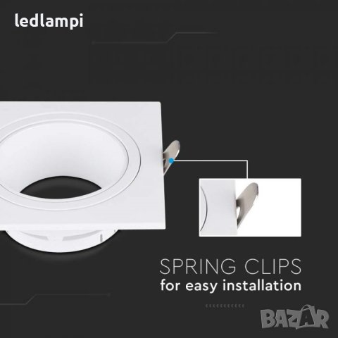 Луна За Вграждане Бяла Квадратна - Подвижна, снимка 3 - Лампи за таван - 41541110