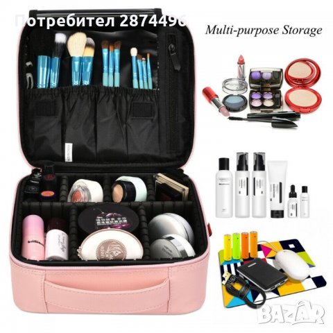 2829 Практично куфарче за съхранение на гримове и козметика, снимка 3 - Подаръци за жени - 35795496