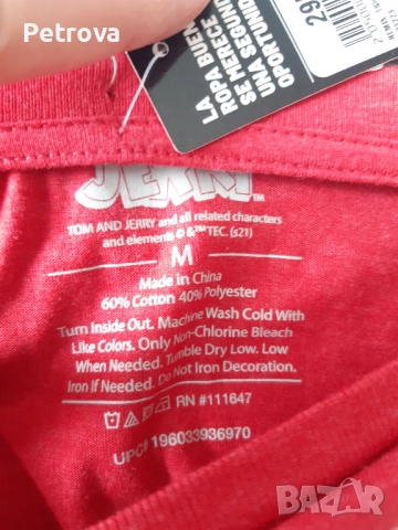 Нова тениска Tom&Jerry размер M, унисекс, снимка 4 - Тениски - 52035212