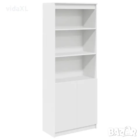 vidaXL Висок шкаф, бял, 70x35x180 см, инженерно дърво