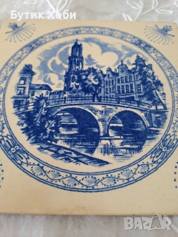 Керамична плочка Делфт , снимка 2 - Антикварни и старинни предмети - 41414382