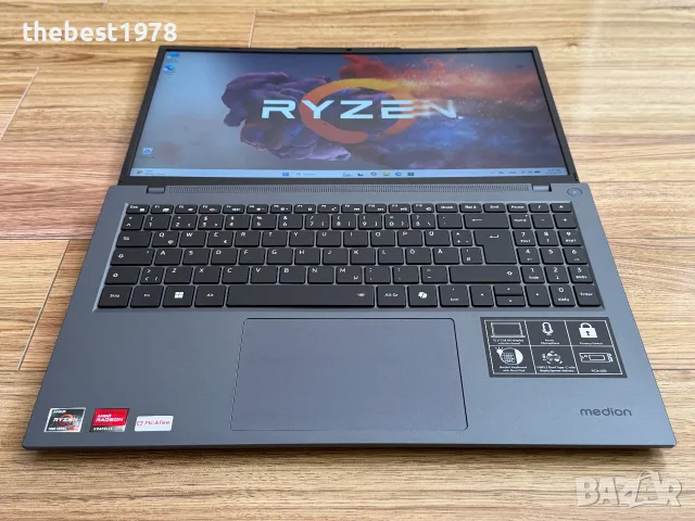 15.6 Medion Avantum`Ryzen 7430U/16GB RAM/256GB SSD/Full HD IPS/Батерия 12ч/Подсветка, снимка 6 - Лаптопи за работа - 56106767