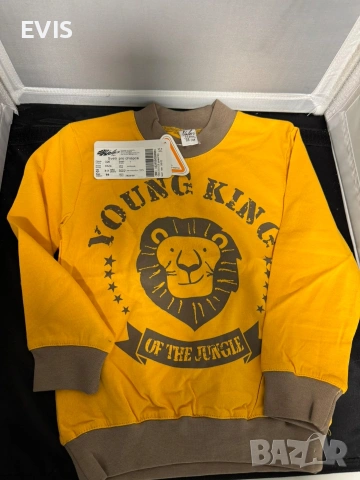 Детска блуза "Young King of the Jungle" – Нови, снимка 2 - Детски Блузи и туники - 53782942