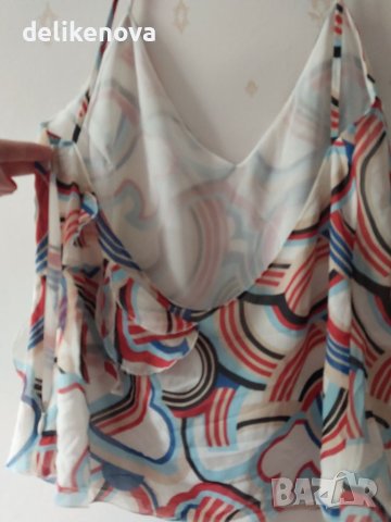 Cacharel. Original. France. 100% двойна коприна, снимка 3 - Корсети, бюстиета, топове - 41117778