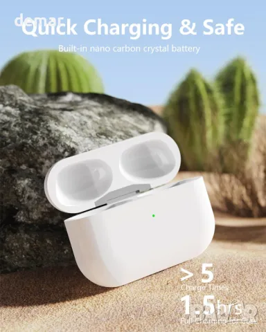 Безжичен калъф за зареждане за AirPods Pro 1-во и 2-ро поколение, Type-C, снимка 2 - Аксесоари за Apple - 50288465