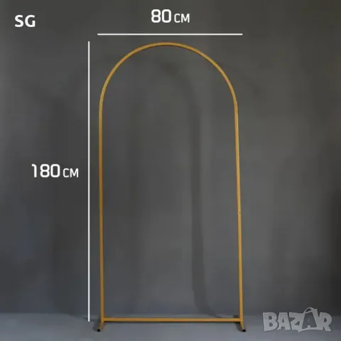Метална овална арка 180x080 см. + БЯЛ ВИНИЛ за балони, снимка 2 - Декорация - 47549345