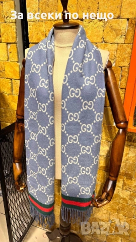 Burberry🔝Hermes🔝Gucci Шал С 2 Лица 100% Кашмир - Налични Различни Цветове Код SK370, снимка 14 - Шалове - 52853929