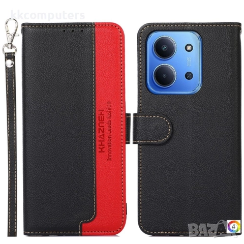 KHAZNEH Кожен Калъф с Протектор за Xiaomi Redmi 15C 5G / 4G / Poco C85 4G с RFID Защита и Стенд