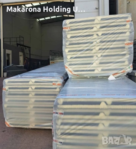 Сандвич панели за стена и покрив 3 ребра и 5 ребра бели и цветни, снимка 10 - Строителни материали - 51997361