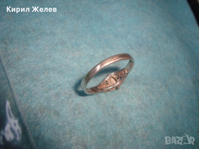 СРЕБЪРЕН АРТ НУВО ОРНАМЕНТИРАН ПРЪСТЕН СРЕБРО 925 АНГЛИЯ РЪЧНА ИЗРАБОТКА УНИКАТ 25839, снимка 9 - Пръстени - 35826830