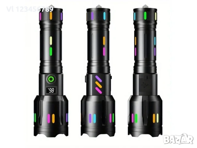 LED Фенери - LED тактически алуминиев фенер X-BAL G BL-621-TG -18 см 