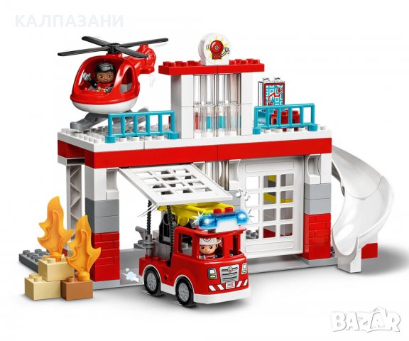 LEGO® DUPLO® Town 10970 - Пожарна команда и хеликоптер, снимка 7 - Конструктори - 38927890