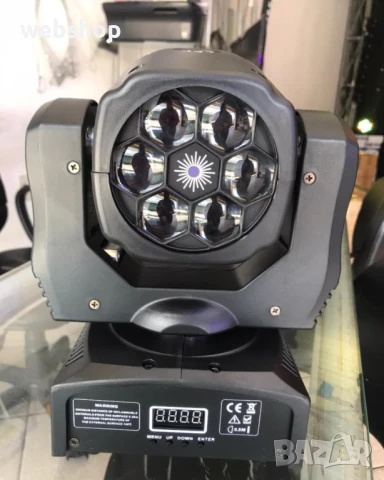 Професионален Лазер за дискотека с въртяща се глава, LED сценична светлина, 120W, снимка 1