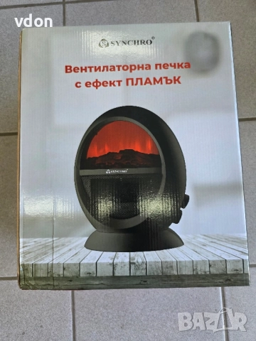 Керамична вентилаторна печка с жив огън ефект, снимка 4 - Отоплителни печки - 51835007